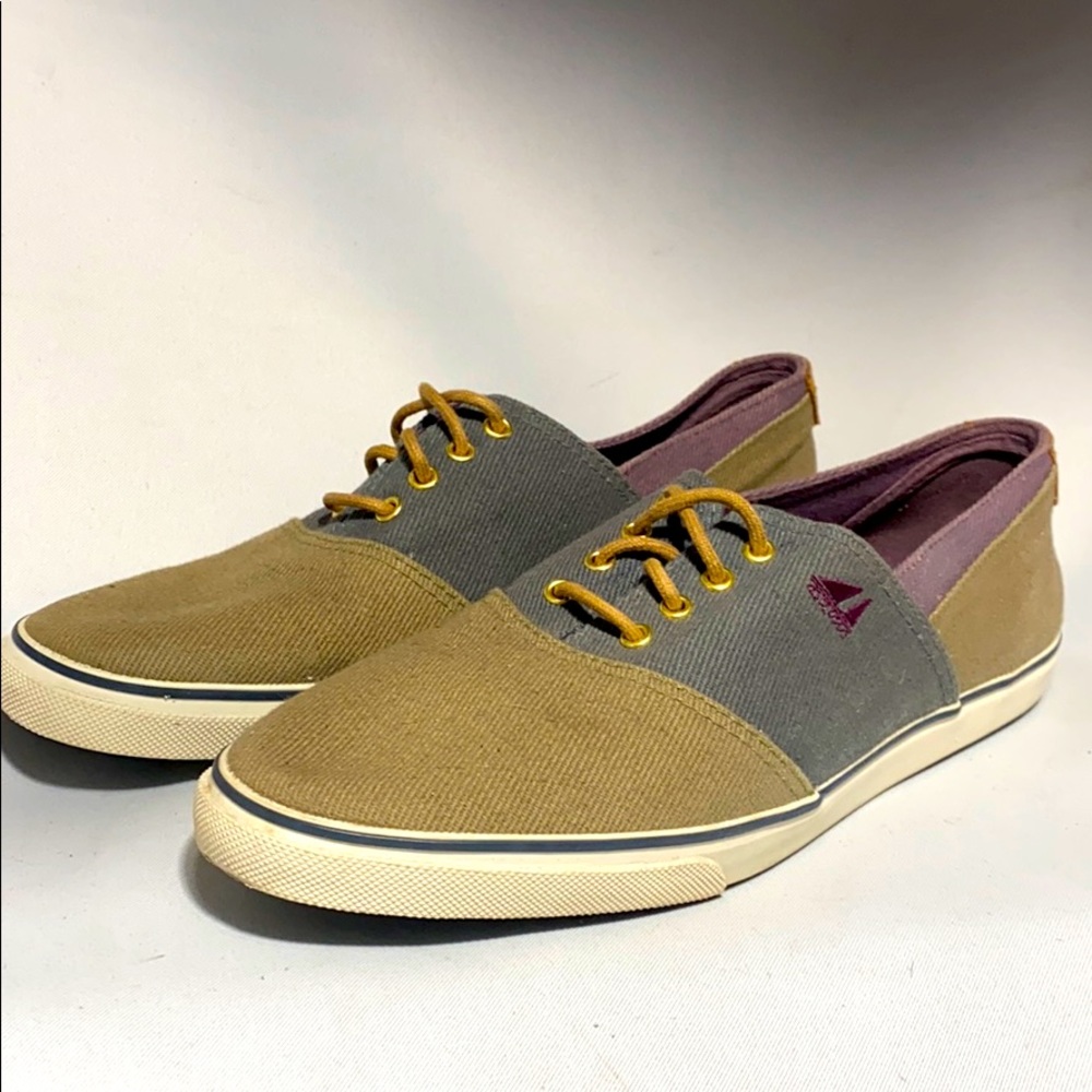 Bass Canvas Sneakers 3156W Olive Blue Purple Sz 9